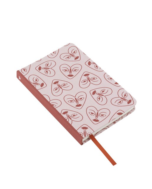 Caderno em tecido Crvsh x Kokonote Rosa Rosa/Vermelho-2
