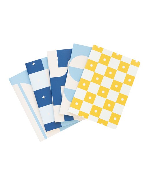 Conjunto de blocos de notas A5 Akalia Kokonote Azul Azul / Amarelo-2