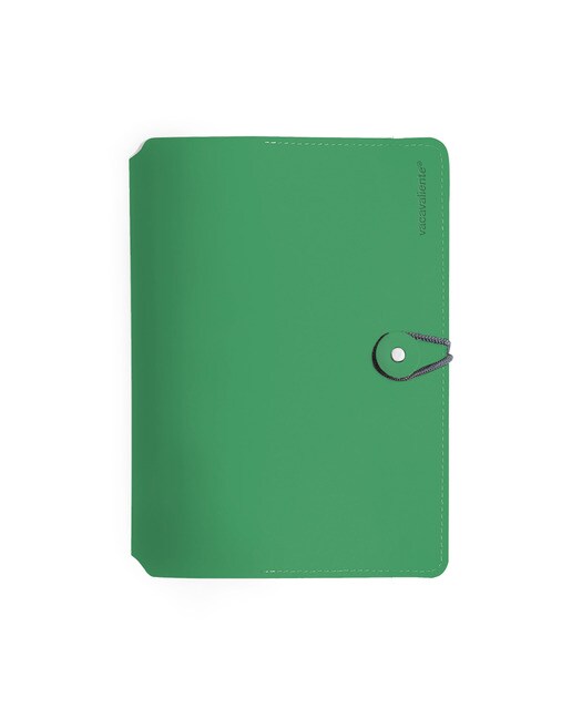 Caderno madison A5 pautado vacavaliente lotus verde 1