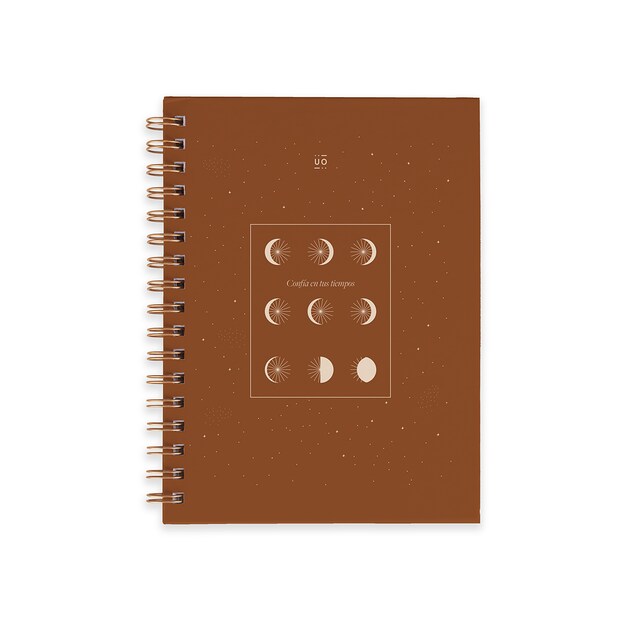 Imagen 0 de Libreta tapa dura Confía en tus tiempos UO en color teja