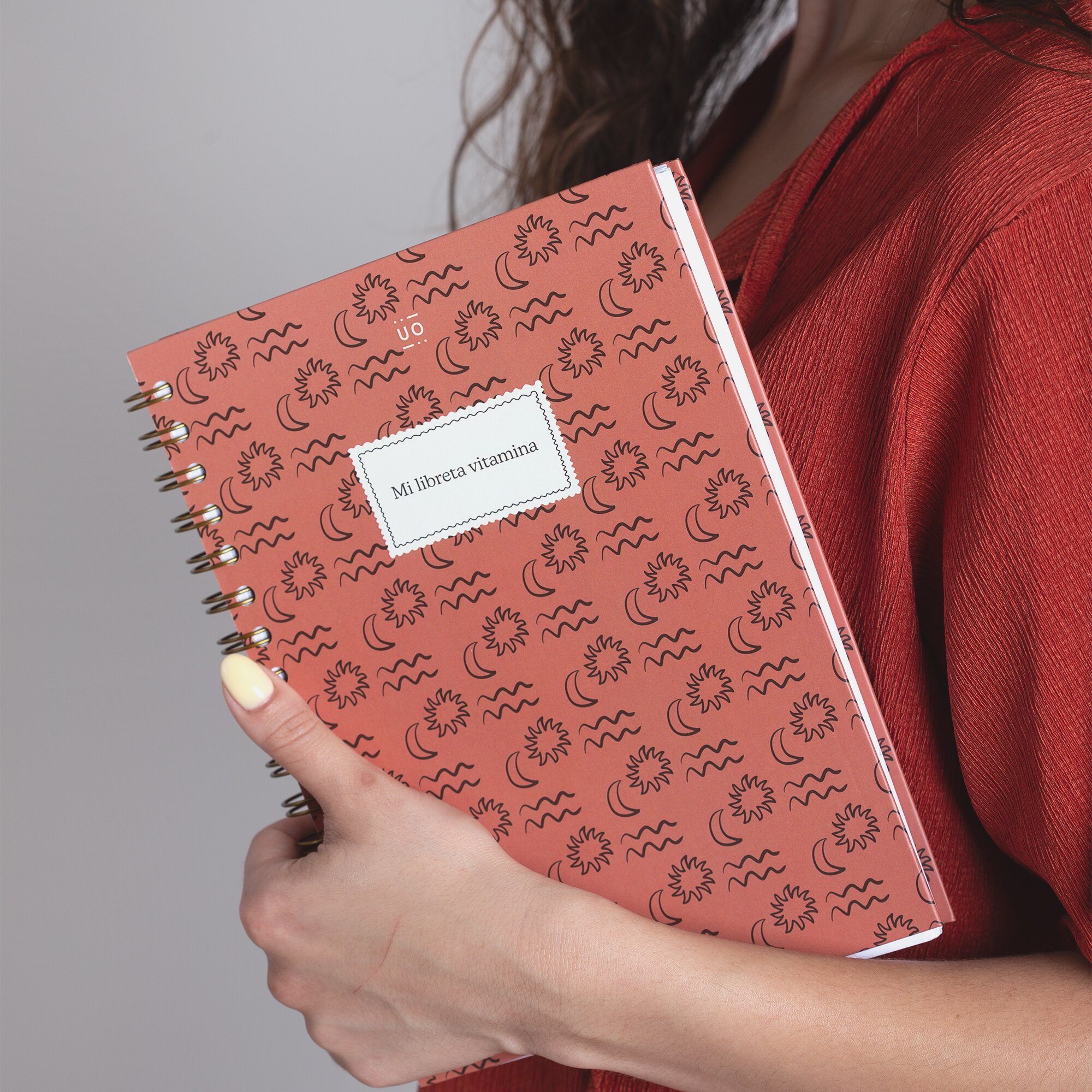 Bloco de Notas Capa Dura "Mi Libreta Vitamina" UO Multicolor Multicolor-4