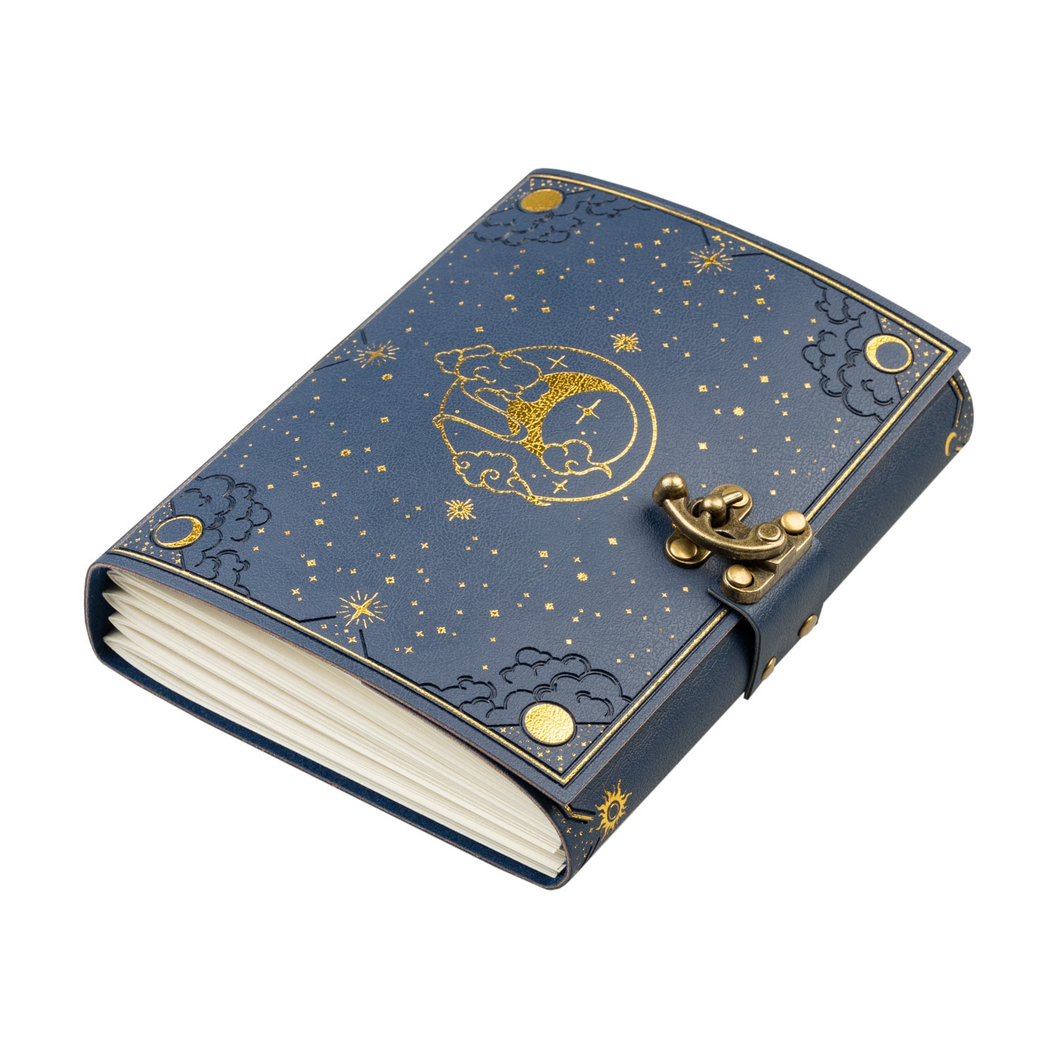 Cuaderno de piel vegana Astral Erik azul 3