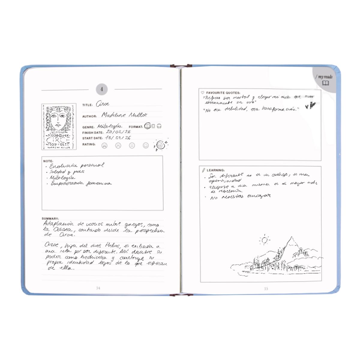Journal Reading is sexy 145x210 mm UO Azul inglés Multicolor-4