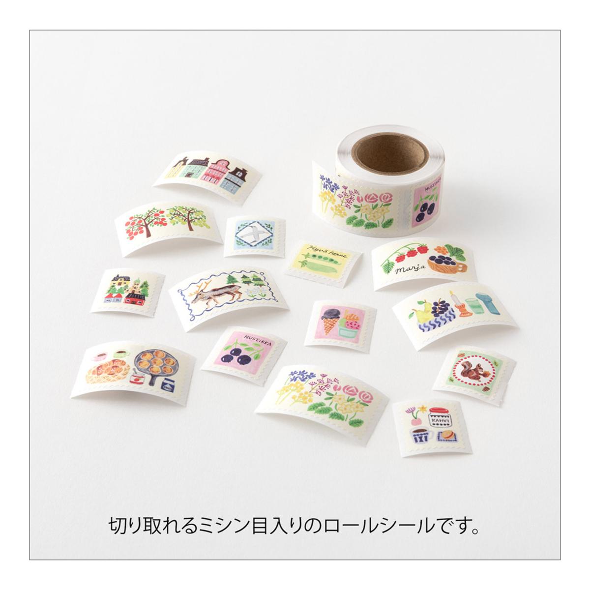 Rolo de autocolantes Yuru Log Midori Multicolor-3