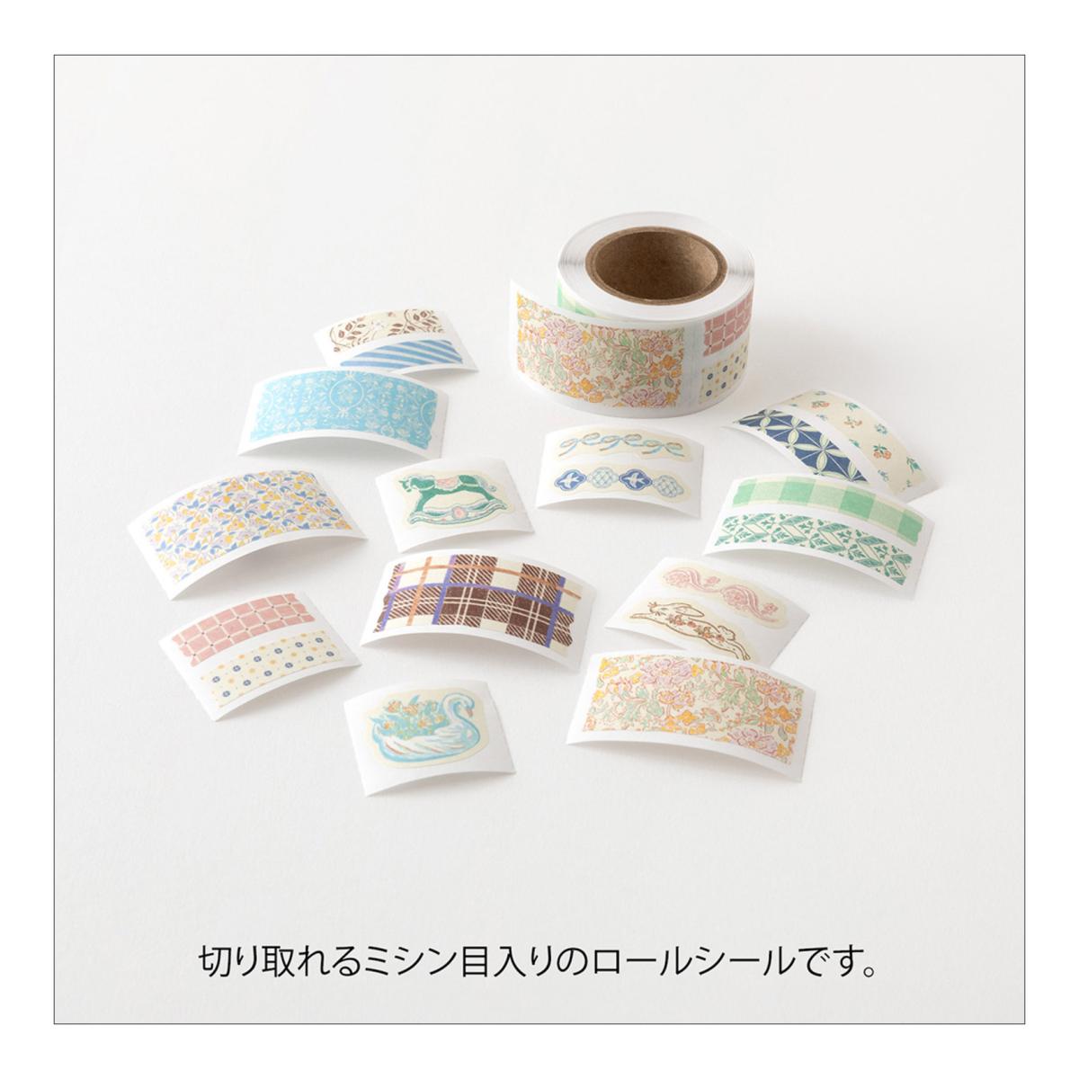 Rolo de autocolantes antigos Yuru Log Midori Multicolor-3
