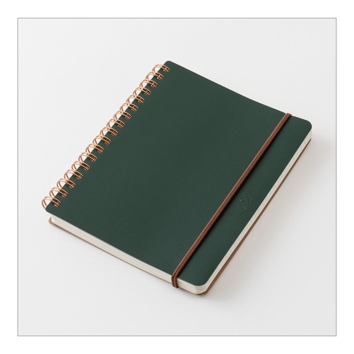 Imagen 2 de Cuaderno de anillas Midori Grain B6 verde Verde