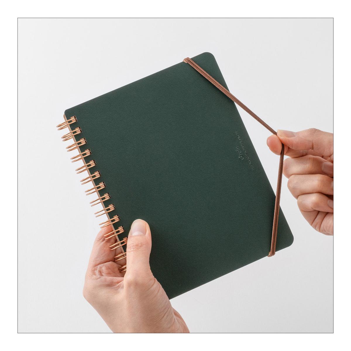 Imagen 7 de Cuaderno de anillas Midori Grain B6 verde Verde