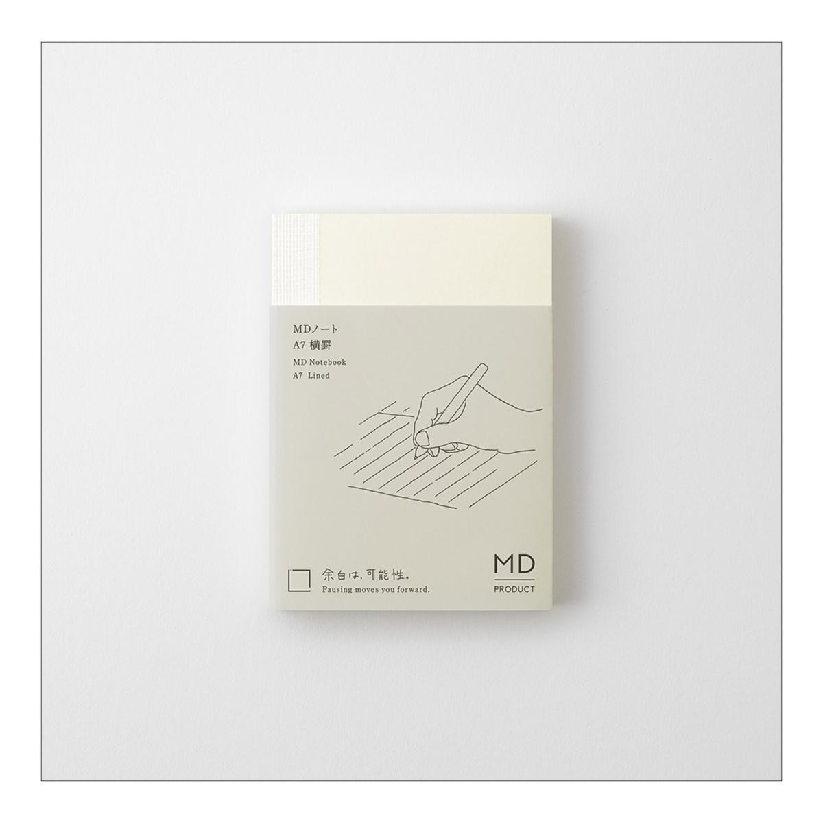 Caderno pautado Midori A7 Branco-11
