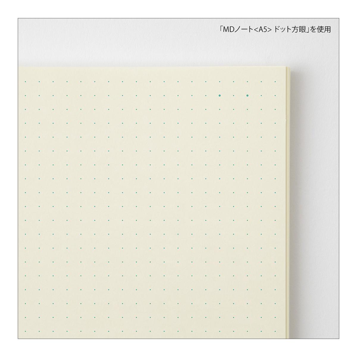 Caderno Midori B6 Slim Dots Branco-6