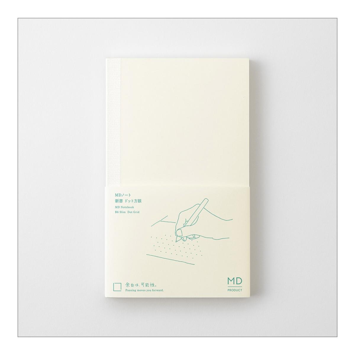 Caderno Midori B6 Slim Dots Branco-11