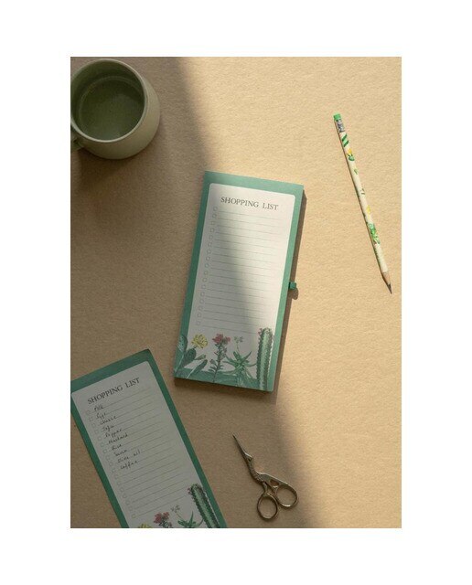 Notas Magnéticas Botanical Cacti - Verde e Bege Verde / Bege-5