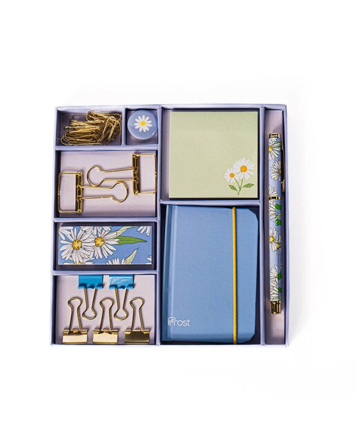 Imagem 0 de Kit de Papelaria Margaridas - Azul/Multicolor