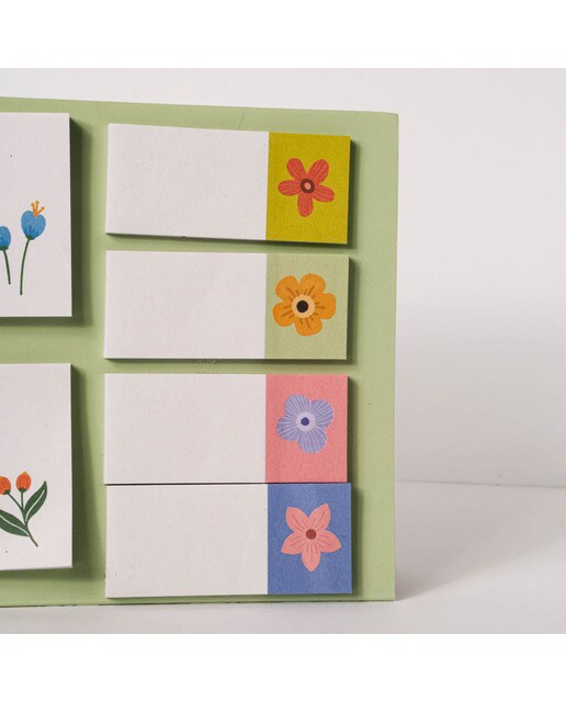 Set notas adhesivas margaritas Frost verde /Multicolor Verde / Multicolor-2