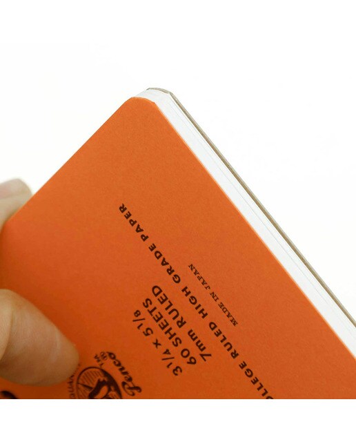 Bloco de argolas S papel pautado 7mm Penco capa cor de laranja Laranja-4