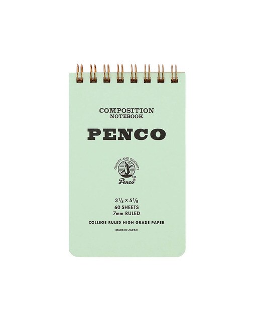 Imagem 0 de Bloco de argolas S papel pautado 7mm Penco capa verde menta
