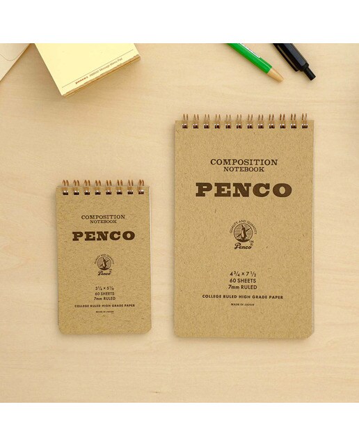 Bloco de argolas S papel pautado 7mm Penco capa verde menta Menta-5