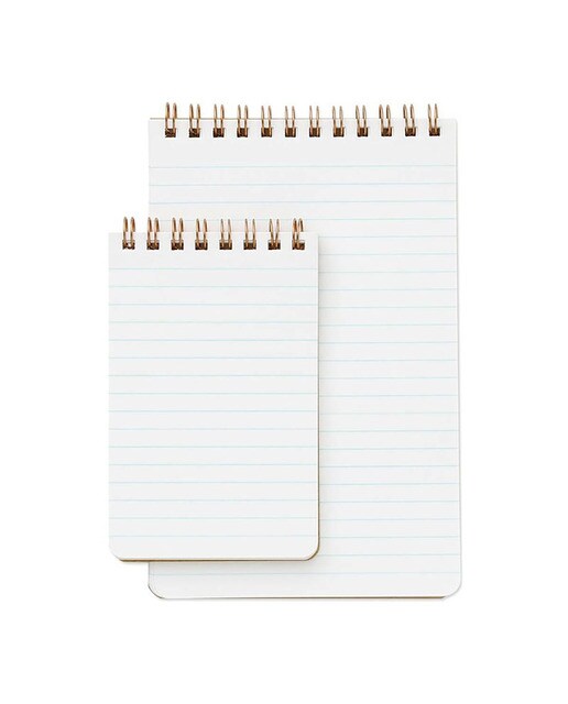 Bloco de argolas duplo Penco M papel pautado 7mm Penco capa kraft Kraft-9