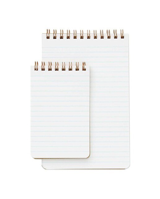 Bloco de argolas duplo M papel pautado 7mm Penco capa amarela Amarelo-10