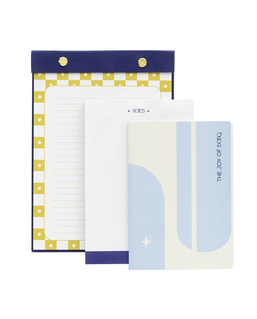 Conjunto de blocos de notas Akalia Kokonote Azul Azul / Amarelo-1