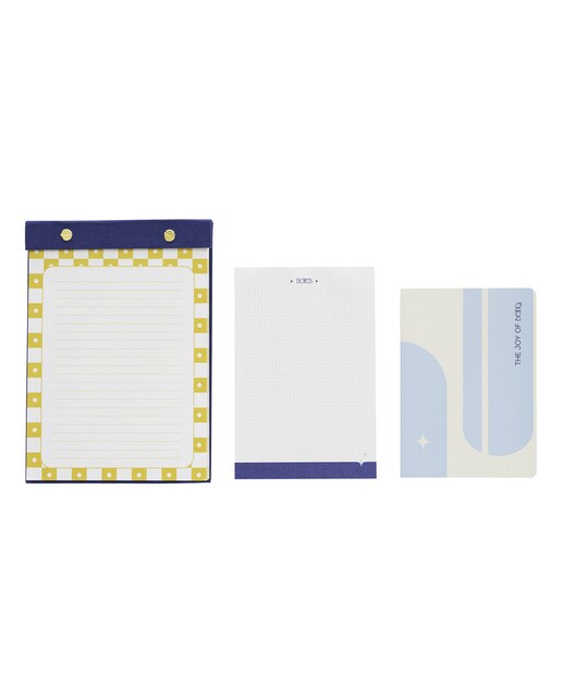 Conjunto de blocos de notas Akalia Kokonote Azul Azul / Amarelo-2