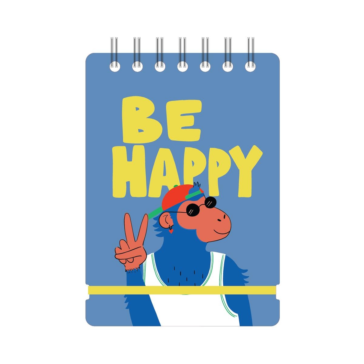 Imagem 0 de Bloco de notas A6 liso Studio Mariisore Monkey Hipster vacavaliente