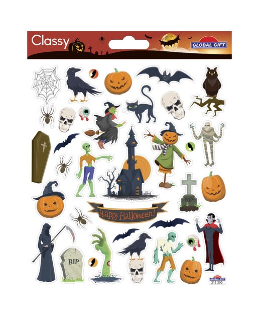 Pegatinas Classy Halloween Global Gift naranja 1