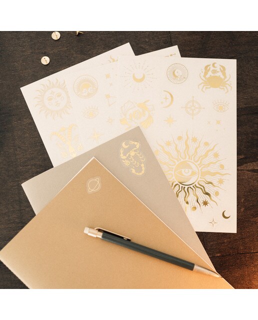 Autocolantes reutilizáveis Astral Erik branco Branco / Dourado-6