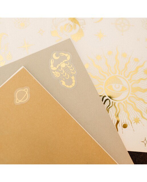 Autocolantes reutilizáveis Astral Erik branco Branco / Dourado-7