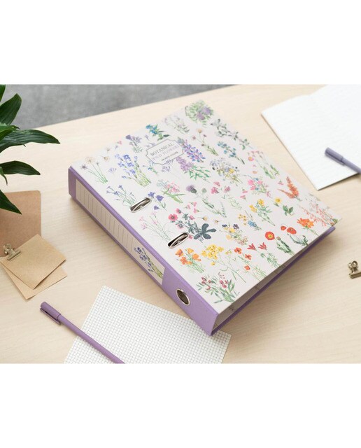 Arquivador com Compressor Botanical Wild Flowers - Branco Branco / Lilás-6