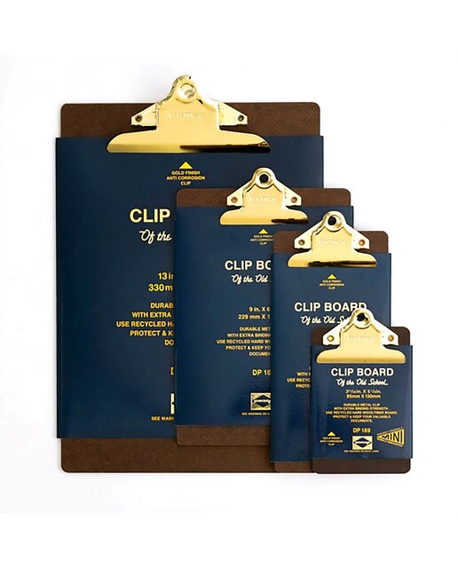 Prancheta com clip dourado Penco A5 Dourado-3