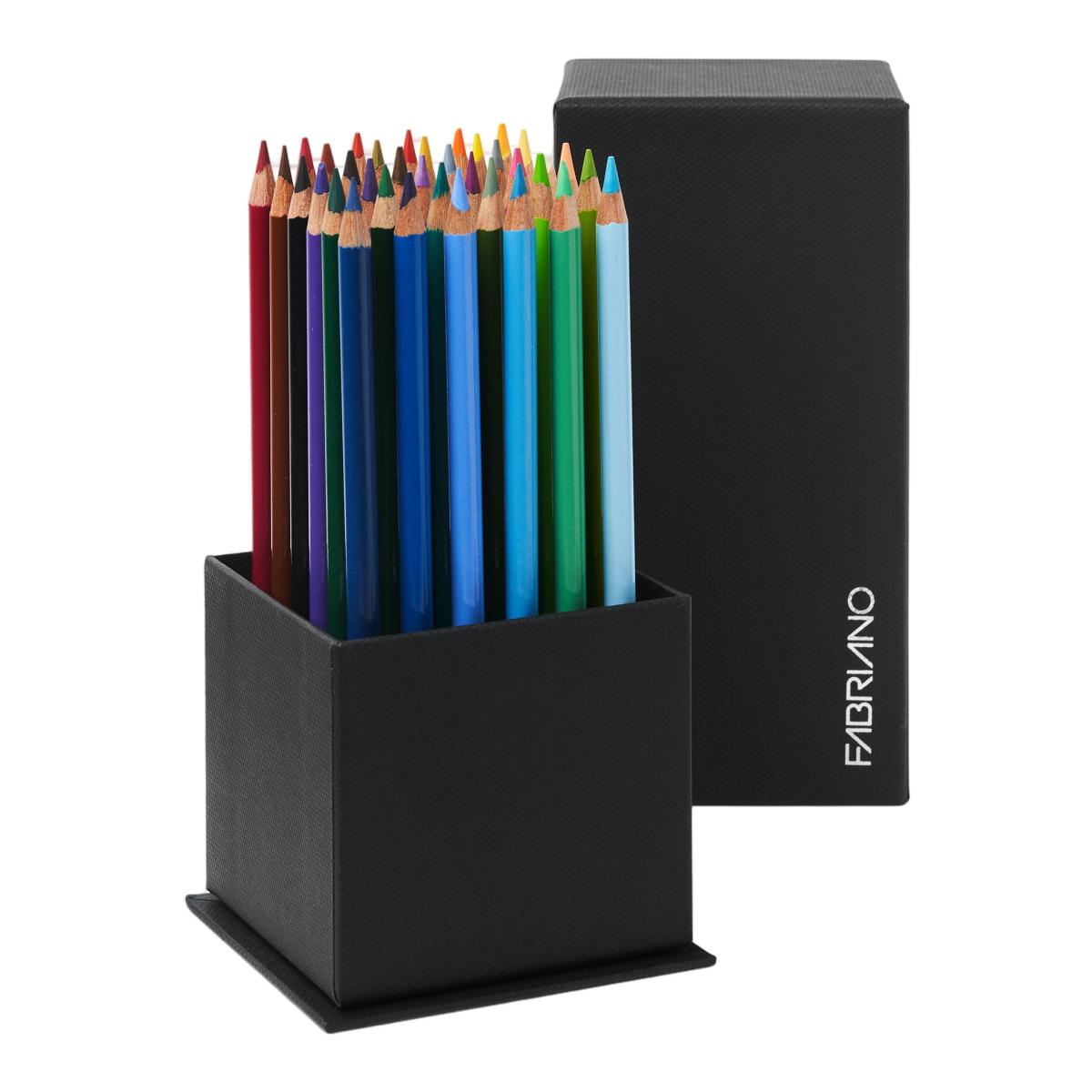 Conjunto De 36 Lápis Pastel Aguareláveis Preto-3