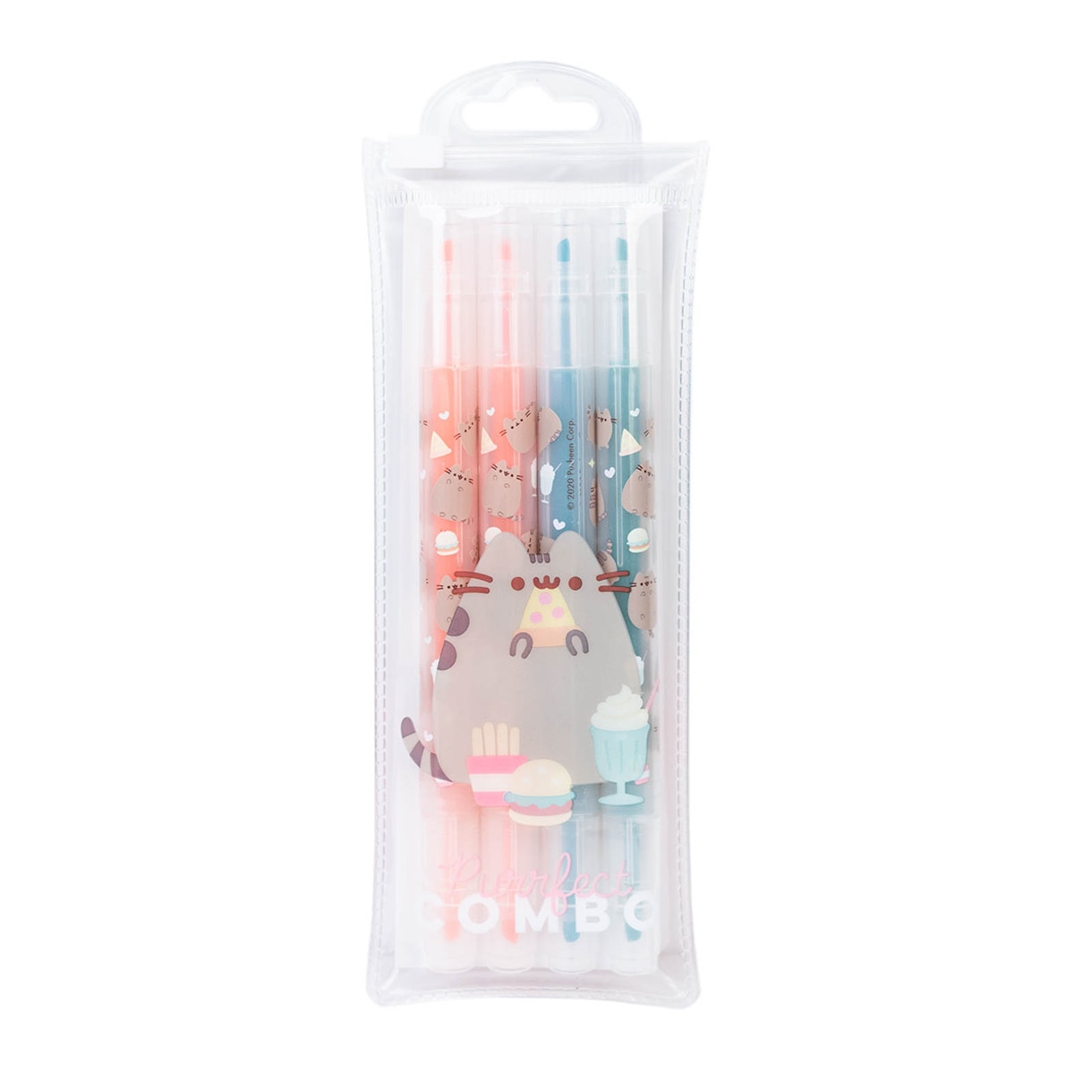 Conjunto de marcadores fluorescentes Pusheen 16x6x1 Rosa Rosa / Azul-1