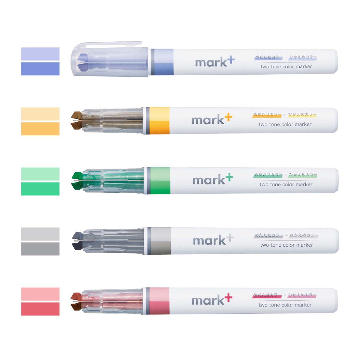 Marcador Kokuyo Mark+ doble tono azul claro Azul claro-9
