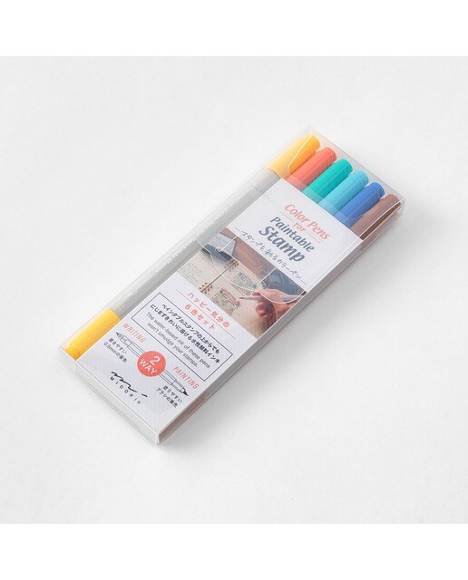 Pack de 6 Marcadores Hapiness de Ponta Dupla - Multicolor Multicolor-2