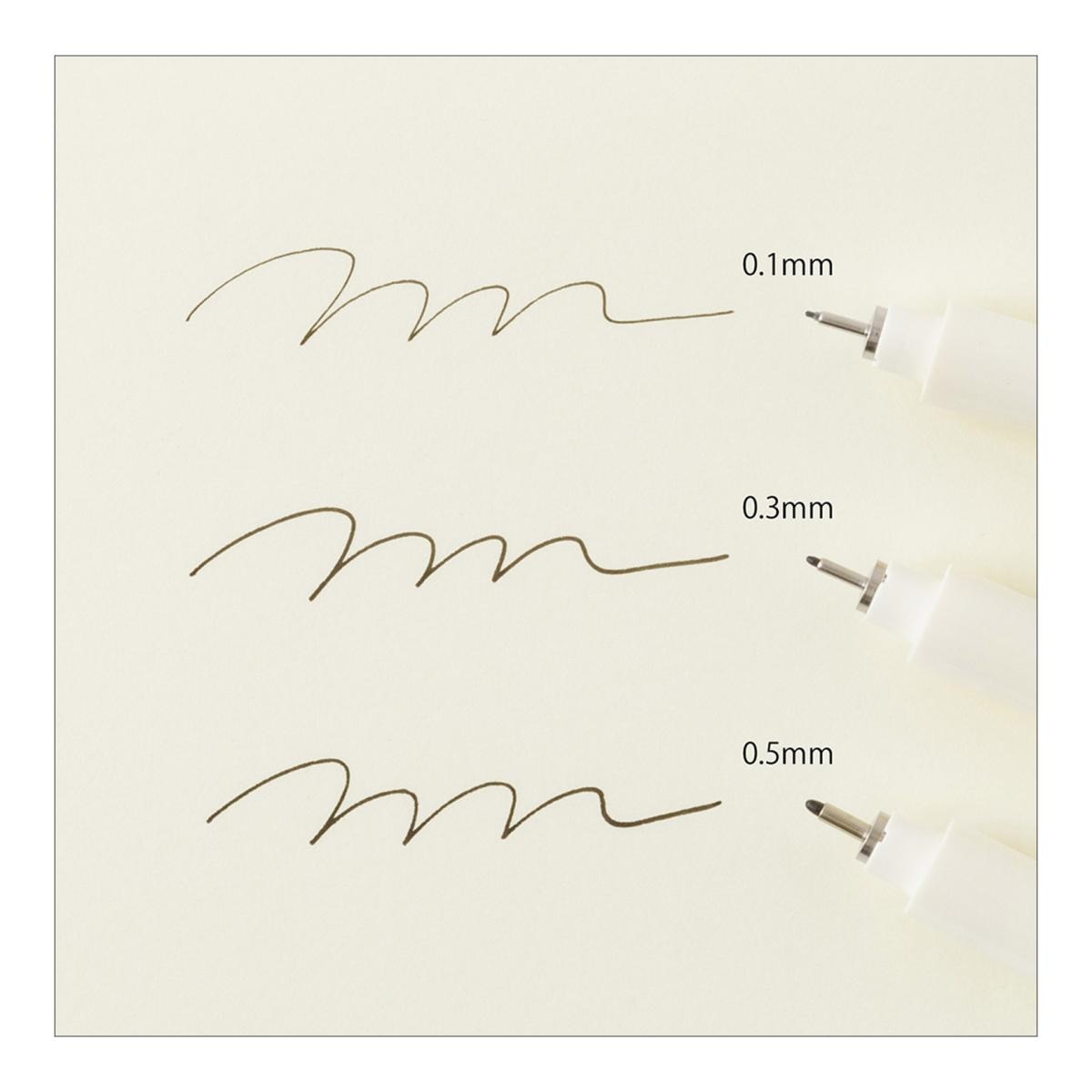 Marcador Ponta 0.1 mm Midori - Preto Branco-5
