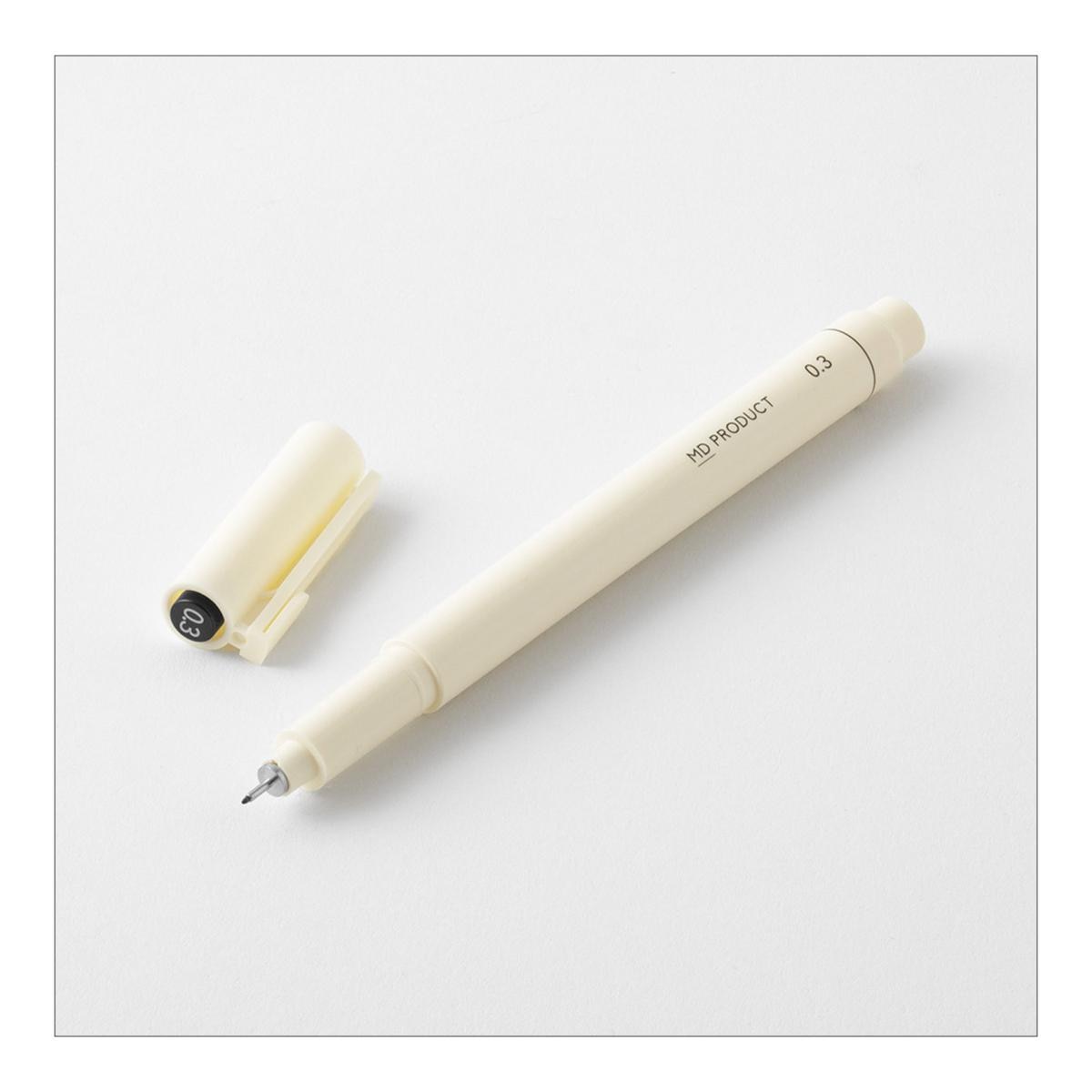 Marcador Ponta 0.3 mm Midori - Preto Branco-3