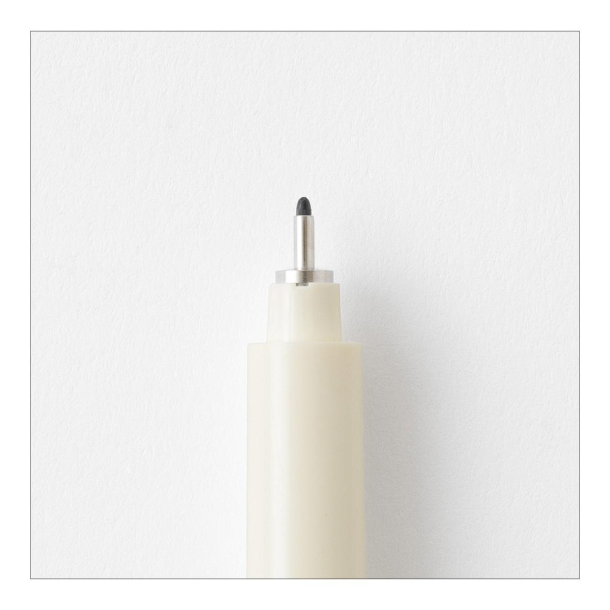Rotulador punta 0.5mm Midori  negro Blanco-4