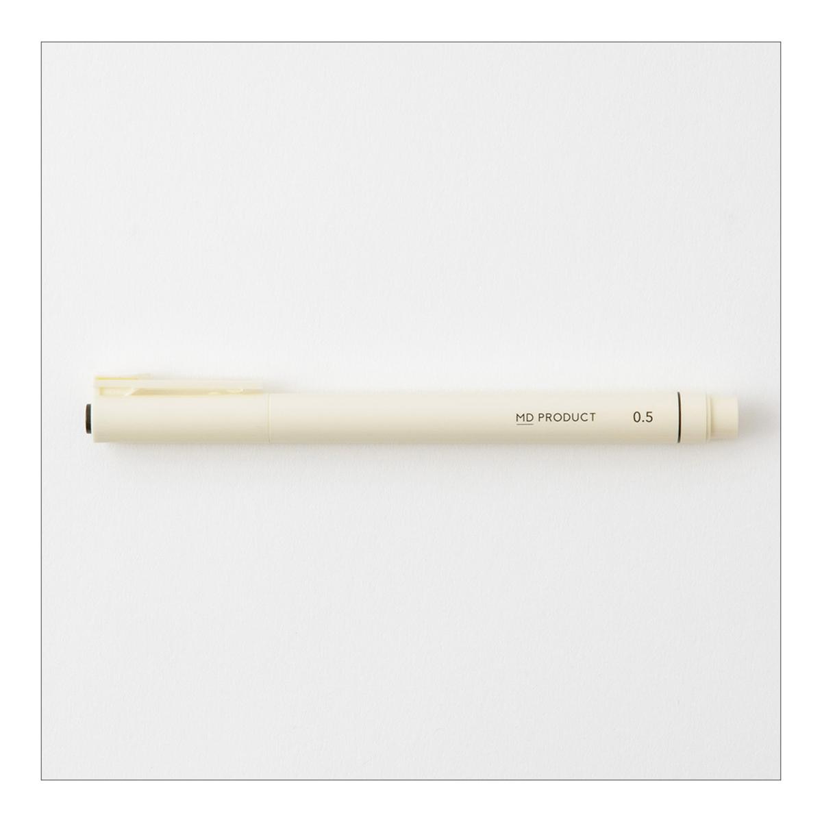 Rotulador punta 0.5mm Midori  negro Blanco-6
