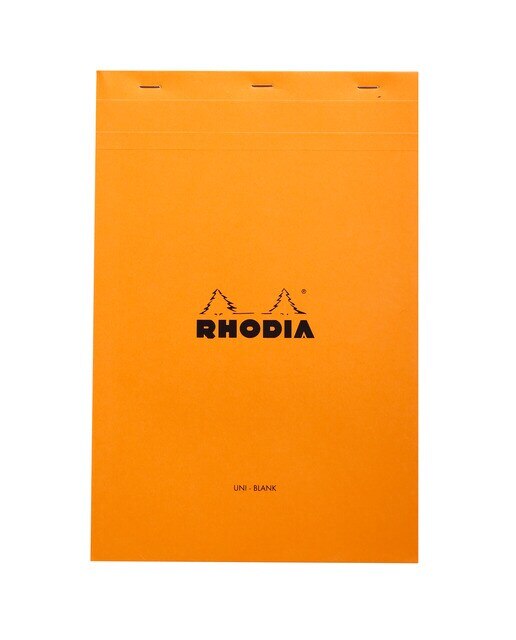 Bloco agrafado liso 21 x 31,8 cm Rhodia laranja Laranja-1