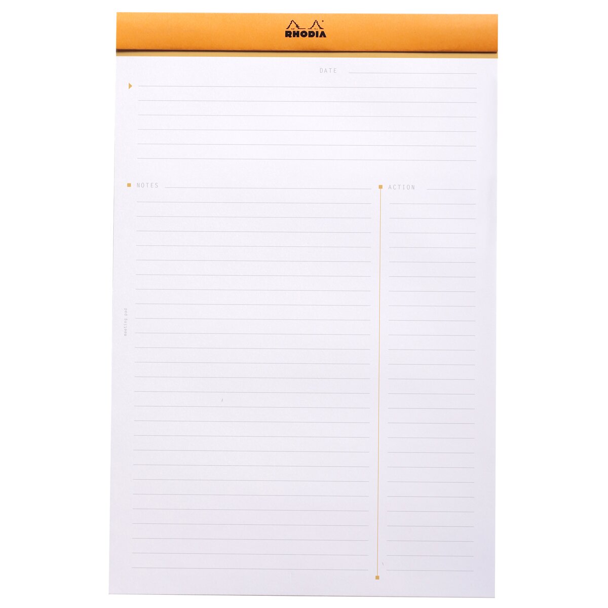 Bloco agrafado para reuniões Meeting Pad A5 Rhodia laranja Laranja-2