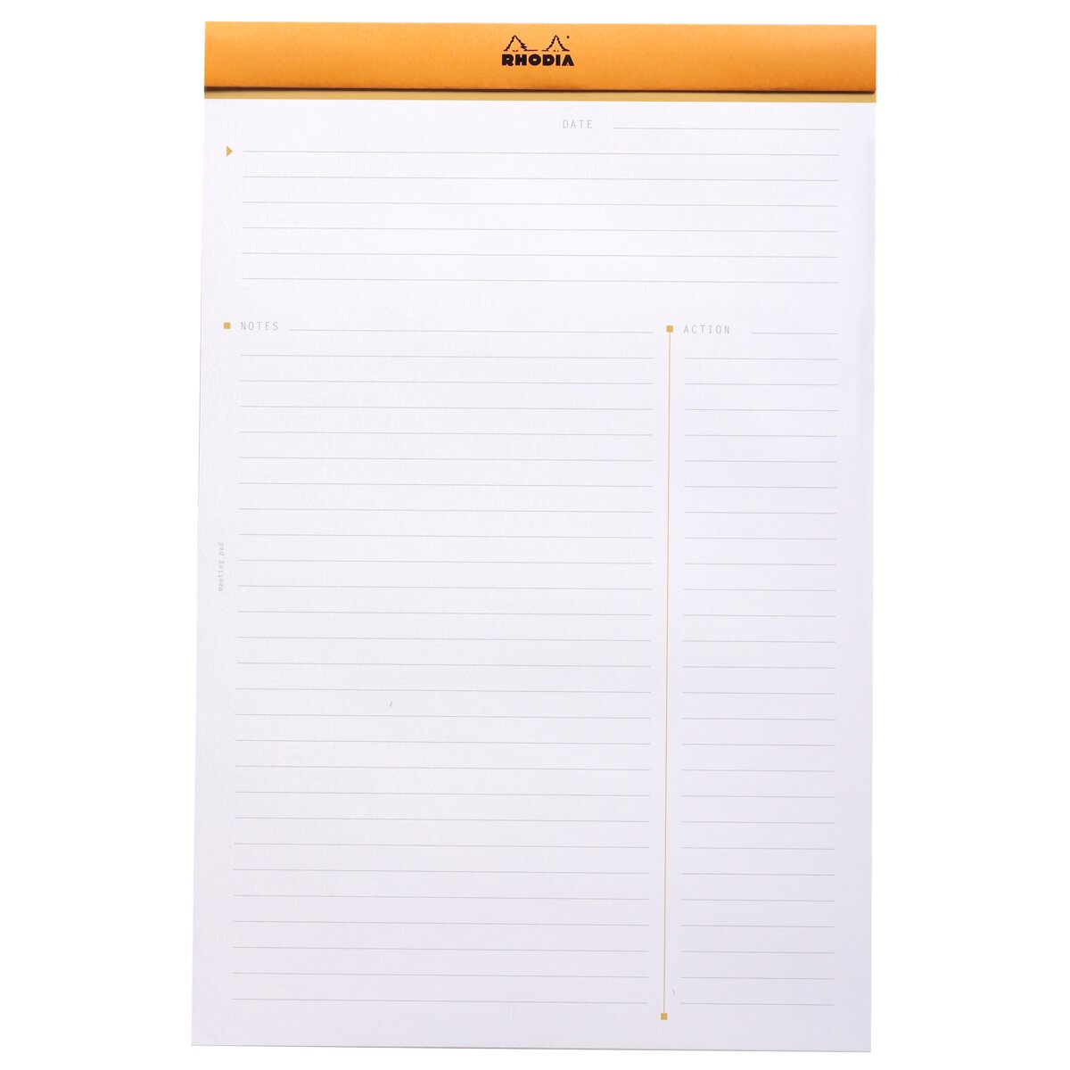 Bloco agrafado para reuniões Meeting Pad A5 Rhodia laranja Laranja-3