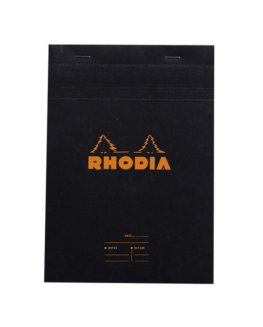 Bloco agrafado para reuniões Meeting Pad A5 Rhodia preto Preto-1