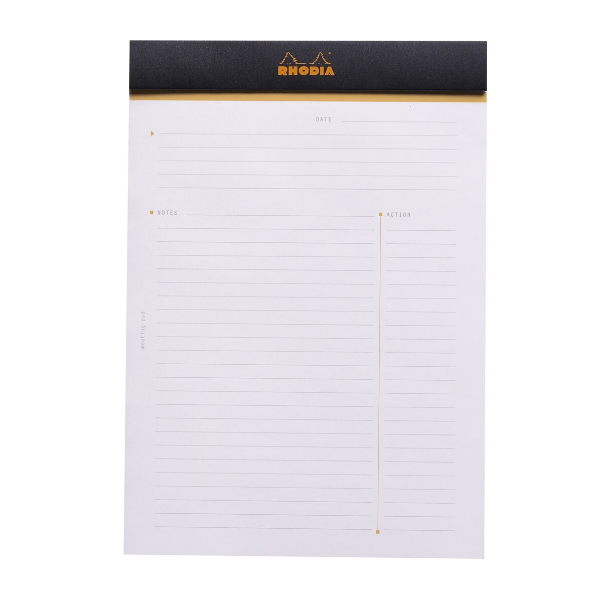 Bloco agrafado para reuniões Meeting Pad A5 Rhodia preto Preto-2