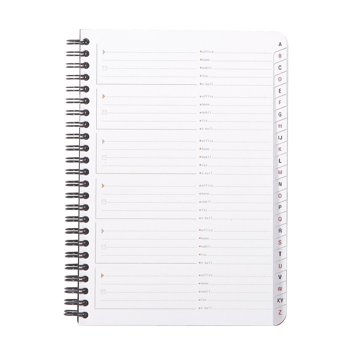 Agenda telefónica de polipropileno A5 Rhodia preta Preto-3
