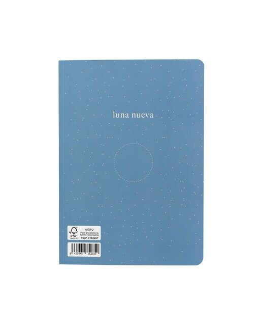Caderno Las Dos Caras De La Luna A5 - Preto Preto-2
