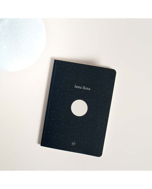 Caderno Las Dos Caras De La Luna A5 - Preto Preto-4