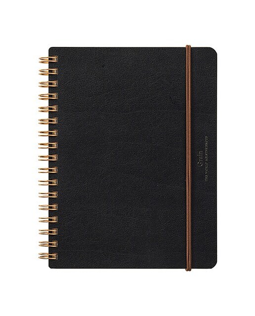 Cuaderno de anillas Midori Grain B6 negro