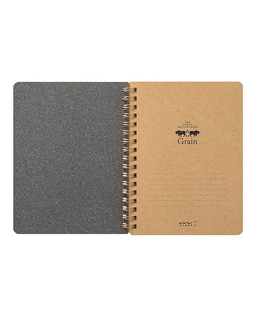 Caderno de Argolas Grain B6 - Preto Preto-3