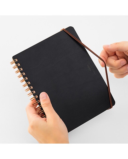 Caderno de Argolas Grain B6 - Preto Preto-6