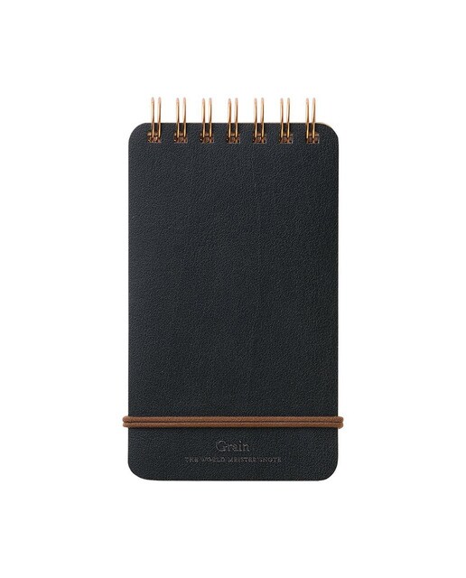 Caderno de Argolas Grain A6 - Preto Preto-1